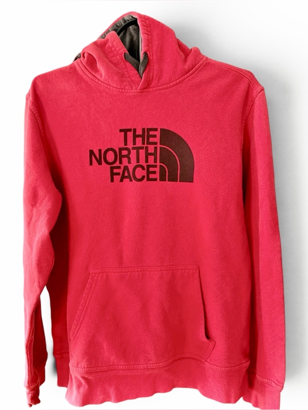 The North Face Hoodie Men’s Medium Red Pullover Sweatshirt Logo Outdoor Gorpcore